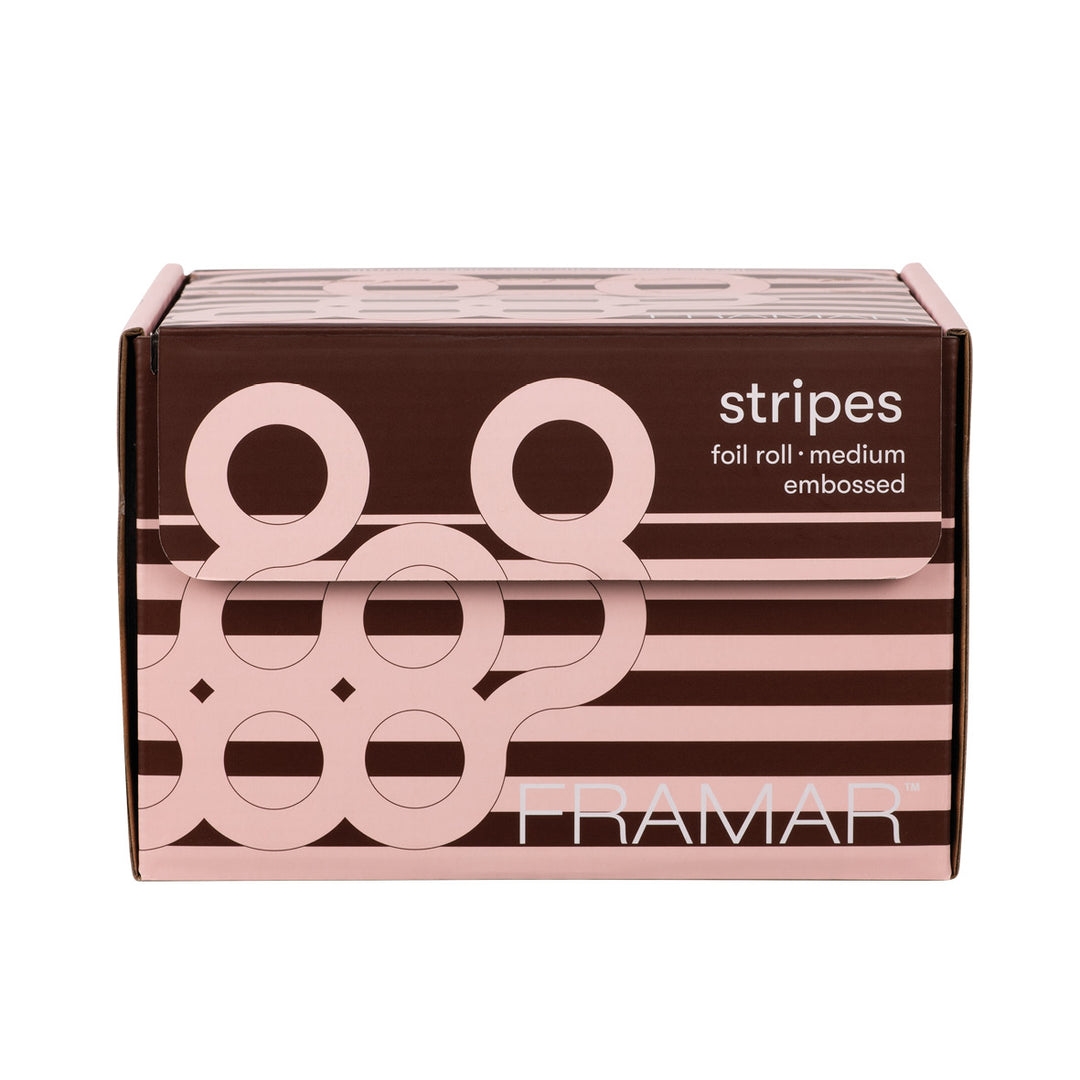 FRAMAR Embossed Roll - Pink Chocolate Stripes (97,5 m)