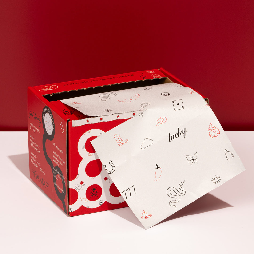 FRAMAR Embossed Roll -foliorulla, Get Lucky  (97,5 m)