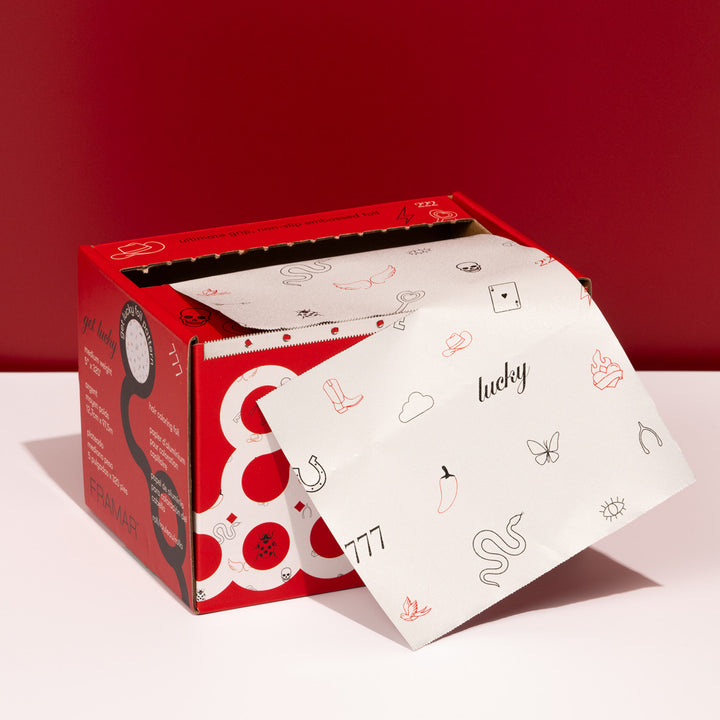 FRAMAR Embossed Roll -foliorulla, Get Lucky  (97,5 m)